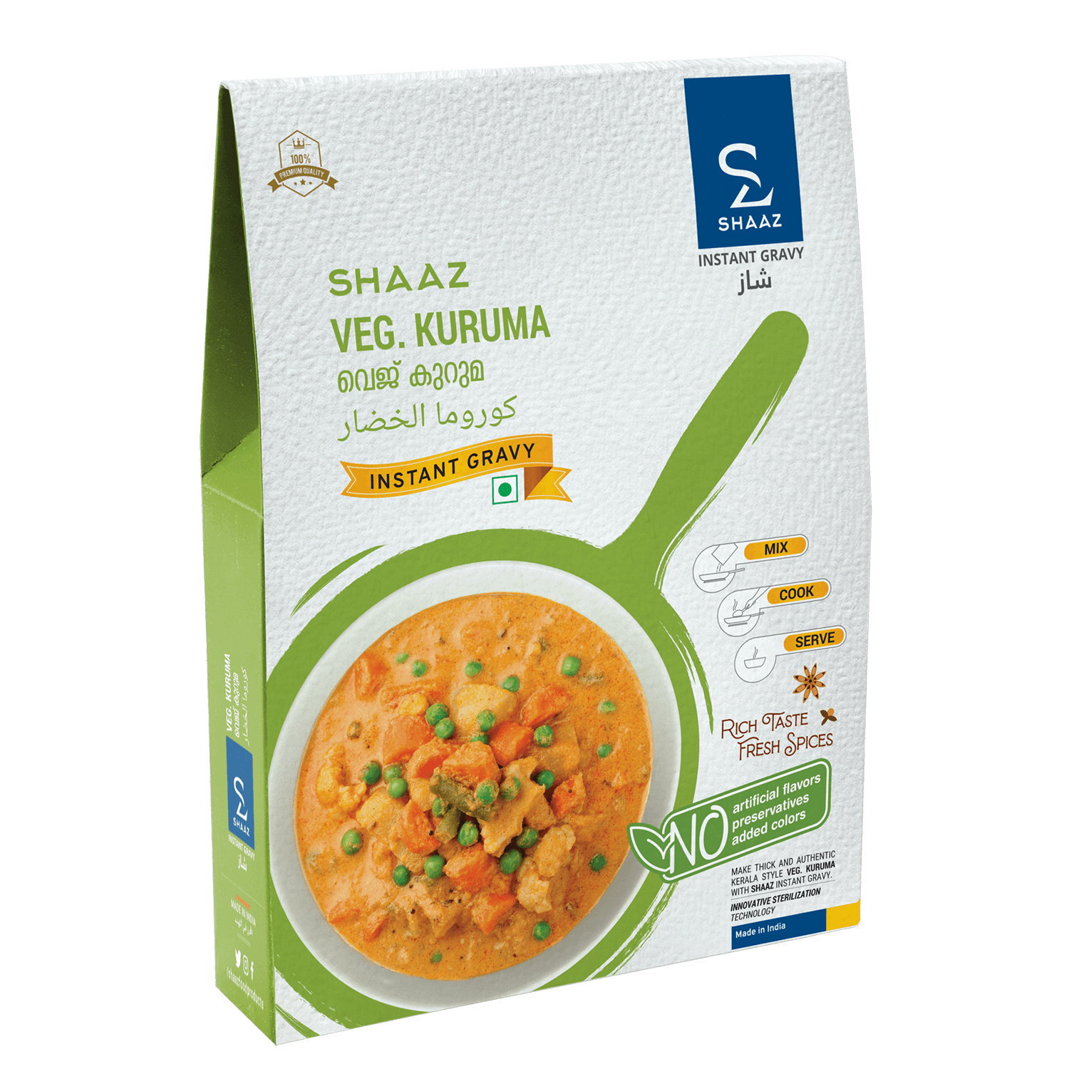 Exquisite Mughlai Vegetable Kuruma - Instant Gravy by Shaaz Foods